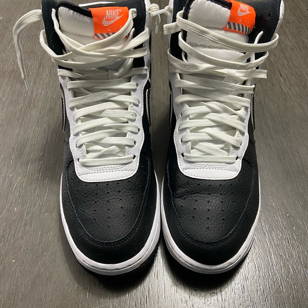 Mens/Black&White/Air Force 1s/Hightop